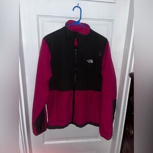The North Face Womens Zip-Up Fleece Jacket in Pink and Black
